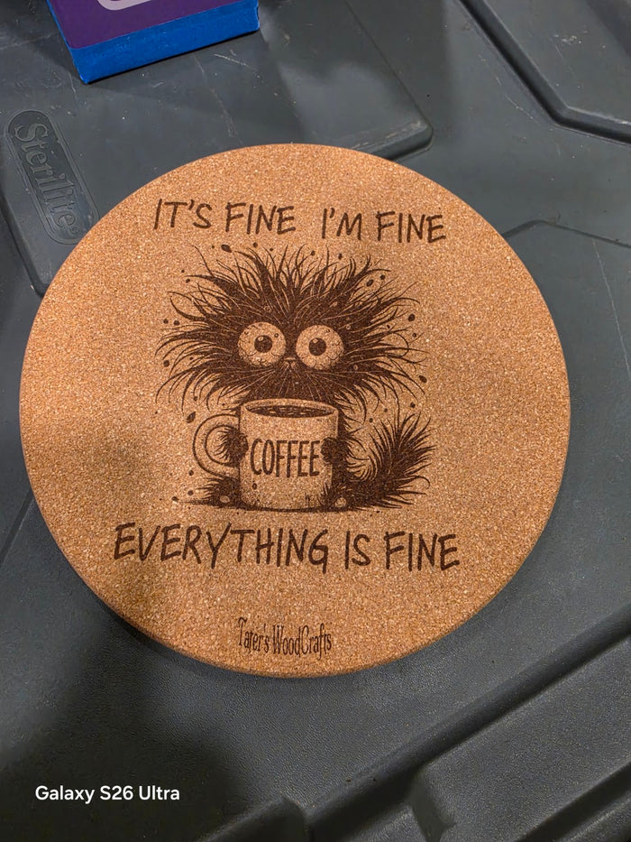 It's Fine Coffee Cork Trivet product photograph