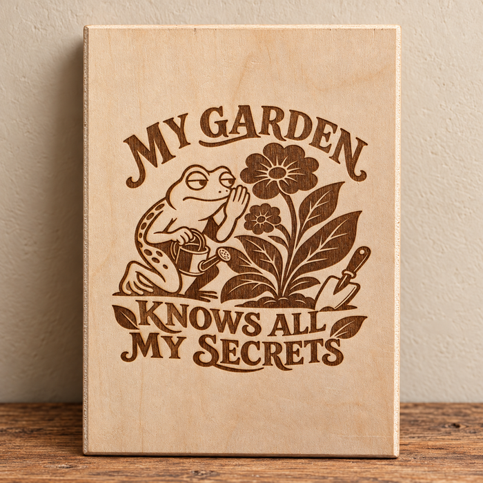 My Garden Knows All My Secrets Wooden Sign