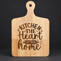 Kitchen the Heart of the Home Engraved Handled Cutting Board