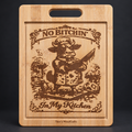 No Bitchin In My Kitchen Cow Engraved Bamboo Cutting Board