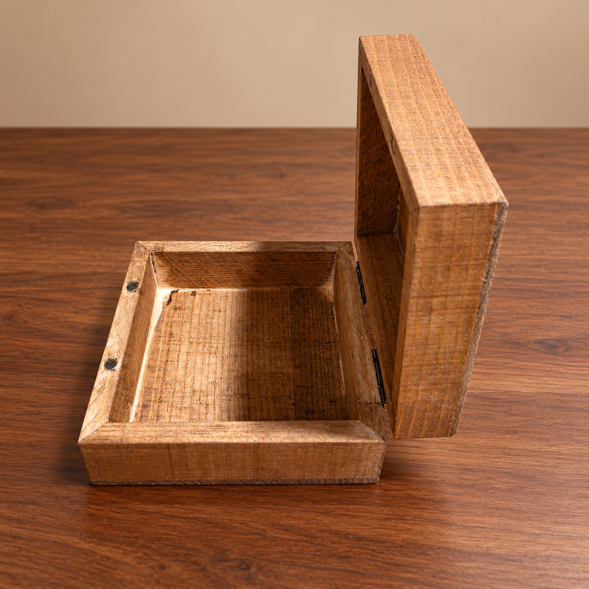 Shared open jewelry box interior side view