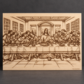 The Last Supper Engraved Wooden Canvas — 8 × 11 in