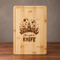 She's Got a Knife Engraved Bamboo Cutting Board