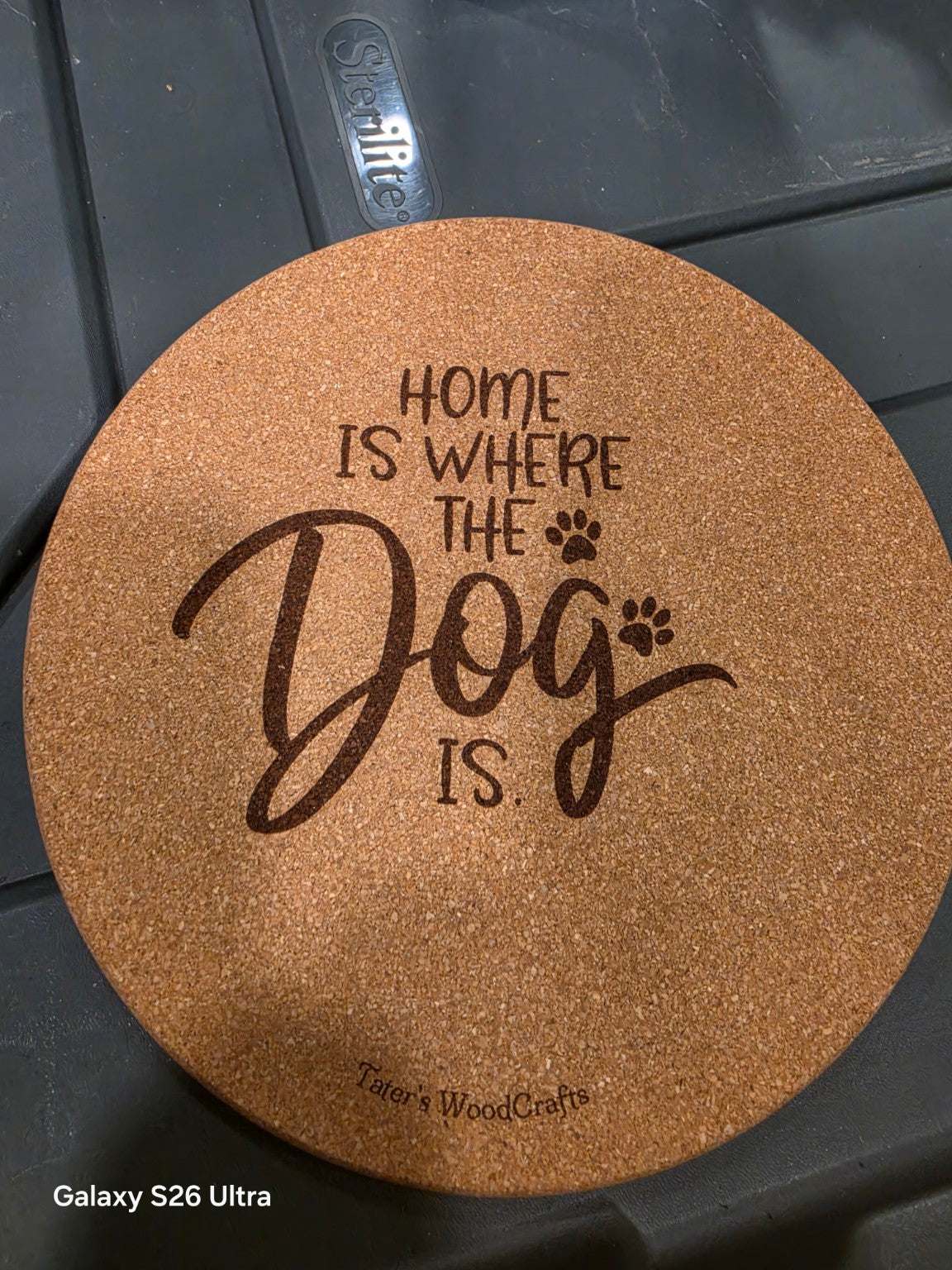 Home Is Where the Dog Is Cork Trivet product photograph