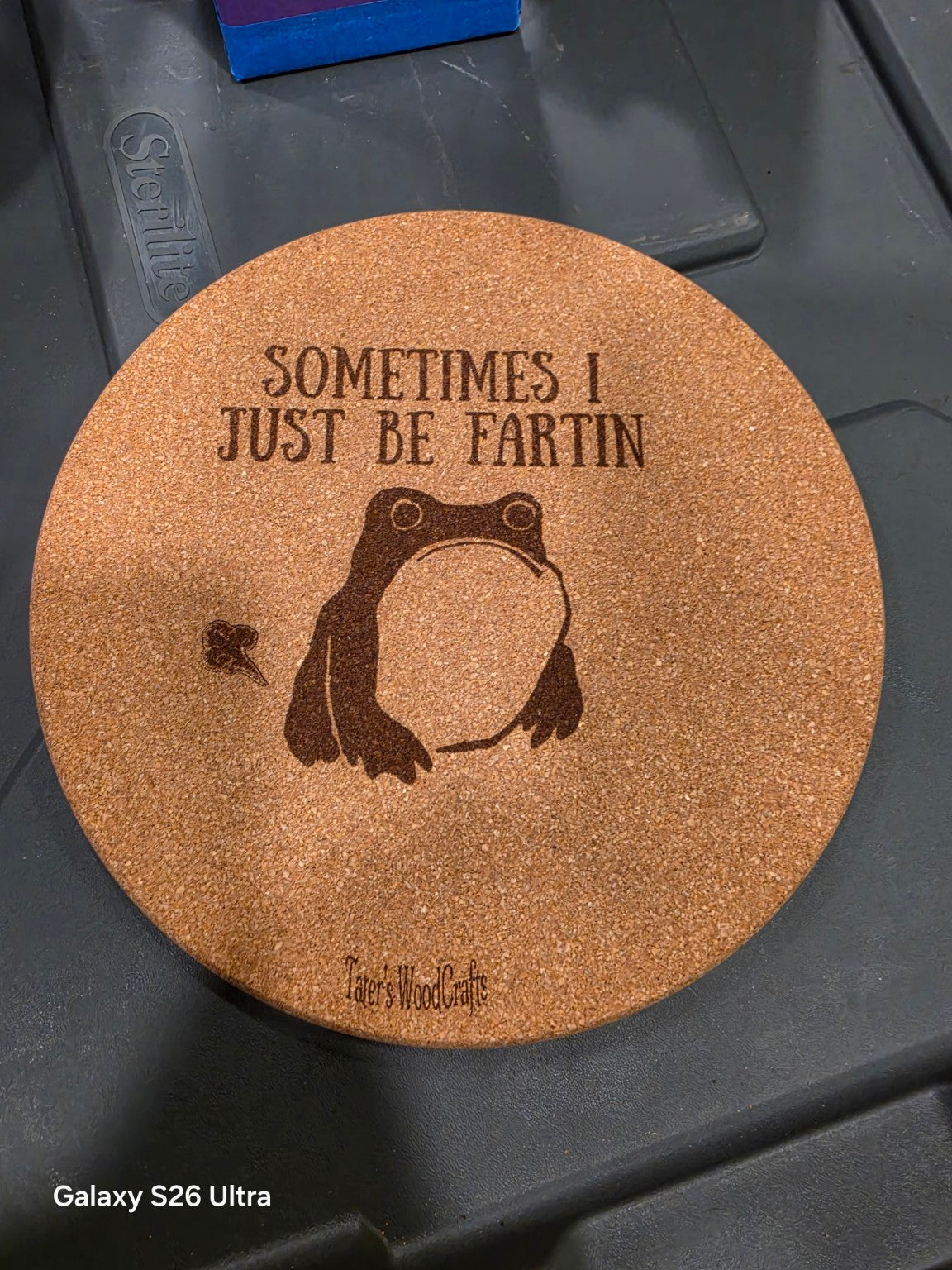Sometimes I Just Be Fartin' Cork Trivet product photograph