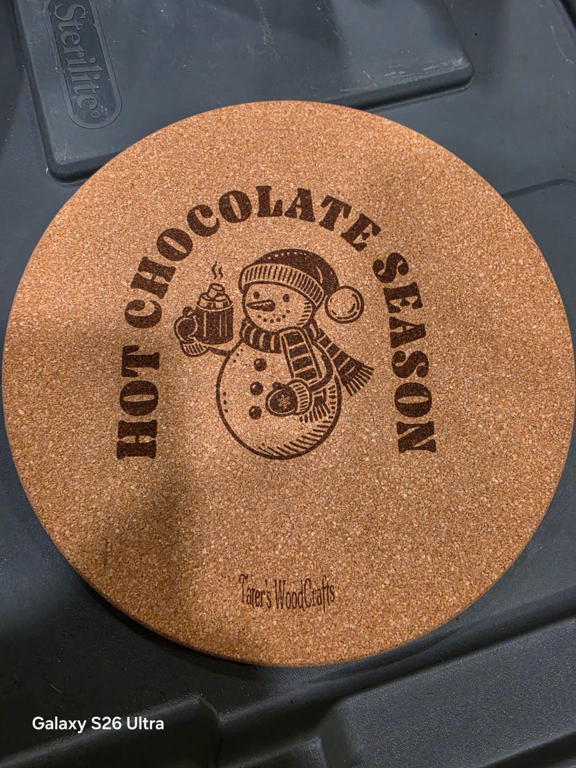 Hot Chocolate Season Cork Trivet product photograph