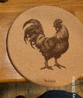 Rooster Cork Trivet — Design 2 product photograph